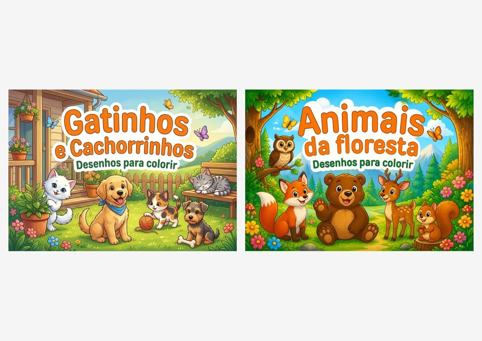 Capas dos livros do Kit Amigos Bichinhos